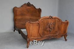 Walnut Bed Louis XV Style Late Nineteenth Time