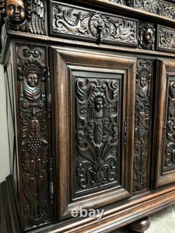 Walnut Cabinet in Style. Early Period, Renaissance, Collections, Carved Wood