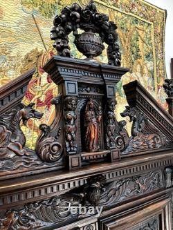 Walnut Cabinet in Style. Early Period, Renaissance, Collections, Carved Wood
