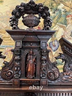 Walnut Cabinet in Style. Early Period, Renaissance, Collections, Carved Wood