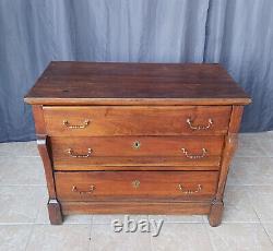 Walnut Restoration Period Cross Secretary Chest