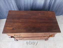 Walnut Restoration Period Cross Secretary Chest