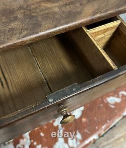 Watchmaker's cabinet / compartmentalized walnut chest from the 19th century