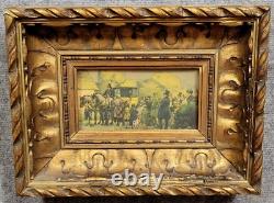 Watercolor tableau animated scene late 19th century
