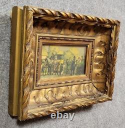 Watercolor tableau animated scene late 19th century