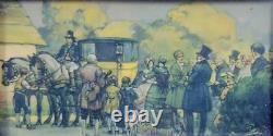 Watercolor tableau animated scene late 19th century