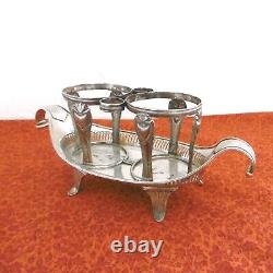 Winegrower Oil Holder In Silver Metal Period Empire Early 19th