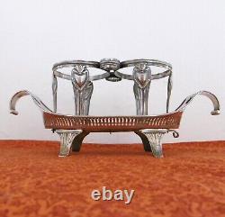 Winegrower Oil Holder In Silver Metal Period Empire Early 19th