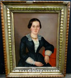 Woman Portrait Bismarck German School Epoque Nineteenth Century Hst