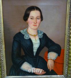 Woman Portrait Bismarck German School Epoque Nineteenth Century Hst