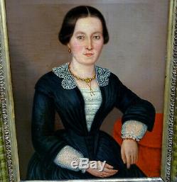 Woman Portrait Bismarck German School Epoque Nineteenth Century Hst