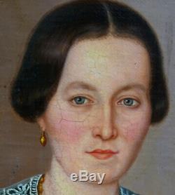 Woman Portrait Bismarck German School Epoque Nineteenth Century Hst