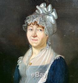Woman Portrait Epoque First Empire French School Of The Nineteenth Century Hst