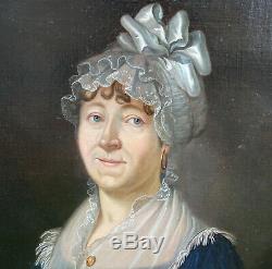 Woman Portrait Epoque First Empire French School Of The Nineteenth Century Hst