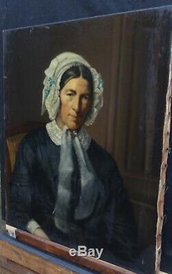 Woman Portrait Epoque Louis Philippe French School Xixth Century Hst