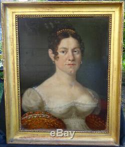 Woman Portrait Mrs. Kayser Epoque First Empire Nineteenth Century Hsp Alsace