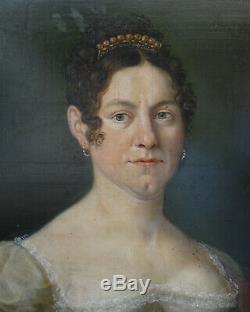 Woman Portrait Mrs. Kayser Epoque First Empire Nineteenth Century Hsp Alsace