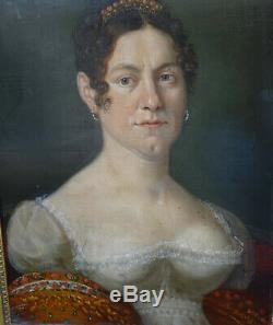 Woman Portrait Mrs. Kayser Epoque First Empire Nineteenth Century Hsp Alsace