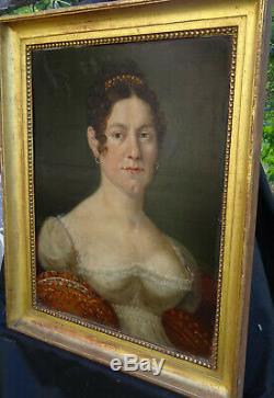 Woman Portrait Mrs. Kayser Epoque First Empire Nineteenth Century Hsp Alsace