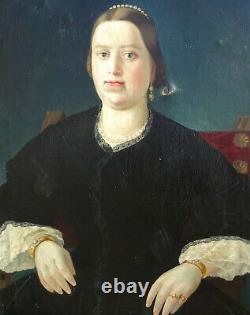 Woman Portrait Restoration Hst Epoque Early Nineteenth Century