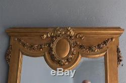 Wooden Mirror And Gilded Stucco Xixth Louis XVI Style