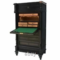 Wooden Secretary Blackened Napoleon III Era Xixth