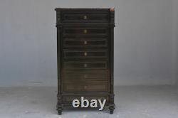 Wooden Secretary Blackened Napoleon III Era Xixth