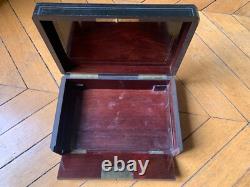 Wooden box, signed TAHAN, brass inlays, 19th century, Napoleon III