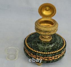 Writer In Golden Bronze And Green Marble Of The Sea Epoch Napoleon III Xixth Century