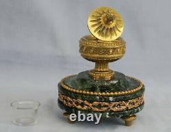 Writer In Golden Bronze And Green Marble Of The Sea Epoch Napoleon III Xixth Century