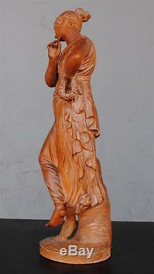 Young Woman Draped Terracotta Stamp Lacour Nineteenth Time