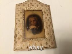 #yd# Photo Frame Of Style Louis Xvii, Miniature Photo Under Glass Epoque Xixth