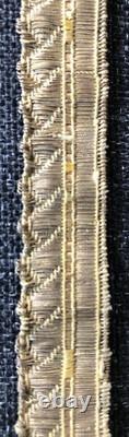 12,2 m de galon de passementerie en soie et fils d'or époque Napoléon III