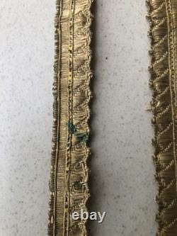12,2 m de galon de passementerie en soie et fils d'or époque Napoléon III