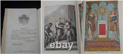 1856 SUPERBE MISSEL PARISIEN + Boîte d'époque Gravures par Rouargue Bible Prière