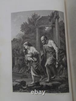 1856 SUPERBE MISSEL PARISIEN + Boîte d'époque Gravures par Rouargue Bible Prière