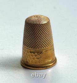 ANCIEN DÉ À COUDRE ÉPOQUE XIXème EN OR MASSIF 18K POIDS 4,56gr