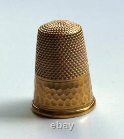 ANCIEN DÉ À COUDRE ÉPOQUE XIXème EN OR MASSIF 18K POIDS 4,56gr