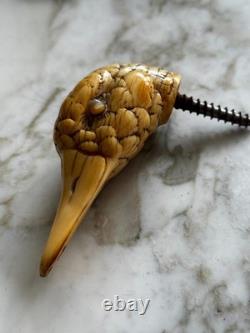 ANCIEN POMMEAU DE CANNE TÊTE DE CANARD ÉPOQUE XIXème ANTIQUE DUCK WALKING STICK