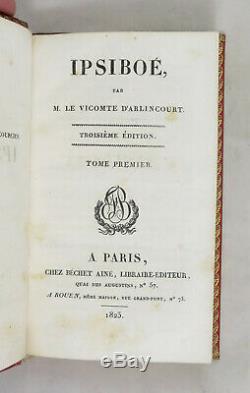 ARLINCOURT, Ipsiboé, 1823, demi-maroquin rouge de l'époque