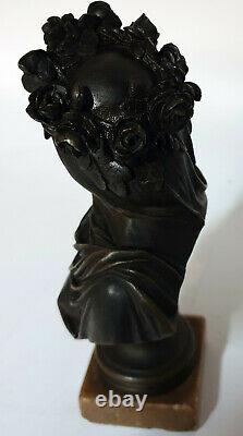 Albert Ernest Carrier Belleuse Bronze Vestale voilée époque XIXeme