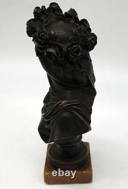 Albert Ernest Carrier Belleuse Bronze Vestale voilée époque XIXeme