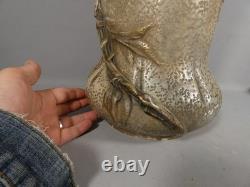 Amphora Austria, très grand vase au cacatoës en céramique, époque fin XIX ème