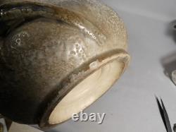 Amphora Austria, très grand vase au cacatoës en céramique, époque fin XIX ème