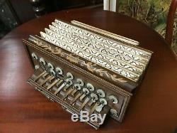 Ancien ACCORDEON ROMANTIQUE marqueté XIXème époque Charles X old accordion
