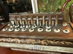 Ancien ACCORDEON ROMANTIQUE marqueté XIXème époque Charles X old accordion
