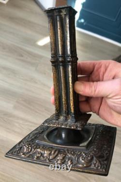 Ancien Bougeoir bronze à la financière LOUIS XIII XVIII-XIXéme Haute Epoque