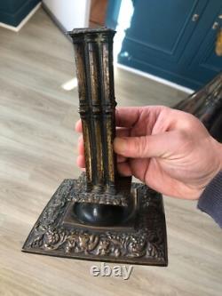 Ancien Bougeoir bronze à la financière LOUIS XIII XVIII-XIXéme Haute Epoque