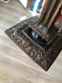 Ancien Bougeoir bronze à la financière LOUIS XIII XVIII-XIXéme Haute Epoque