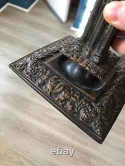 Ancien Bougeoir bronze à la financière LOUIS XIII XVIII-XIXéme Haute Epoque